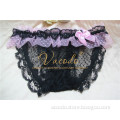 # 952 2016 New Arrival Pink Strim Black Lace Sexy Women's G String Panty